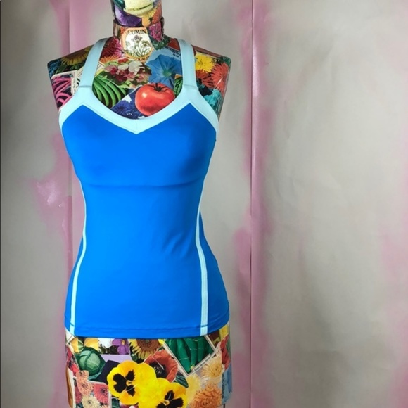 Lululemon Contrast V Neck X Cross Back Top - Picture 2 of 8